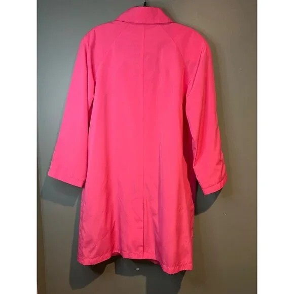 Panache Pink Coat Women’s M Knee Length Barbiecore Coquette Cottagecore office - Picture 9 of 10